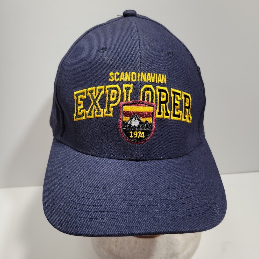 Scandinavian Explorer Hat Cap Strap Back Blue Yellow Outdoors Eco Range Mens